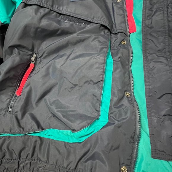 Columbia Powder Keg VTG 90's Ski Snowboard Jacket Men XL Shell ONLY Retro Teal - Picture 8 of 14